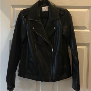 Old Navy faux leather motto jacket